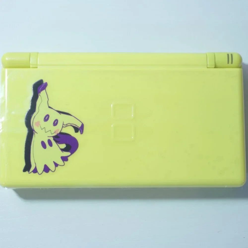 Nintendo DS Lite Mimikyu Yellow & Red Handheld System with Charger & Stylus Pen